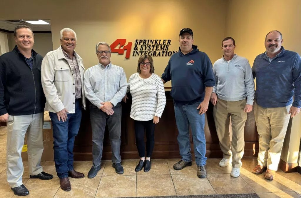 From left to right: Pye-Barker&rsquo;s Wayne Lisle and Jay Strickland; A1 President Bill Hausmann, Martha Hausmann and General Manager Shawn Kelly; and Pye-Barker EVP Rod DiBona and VP Justin Merrick.
