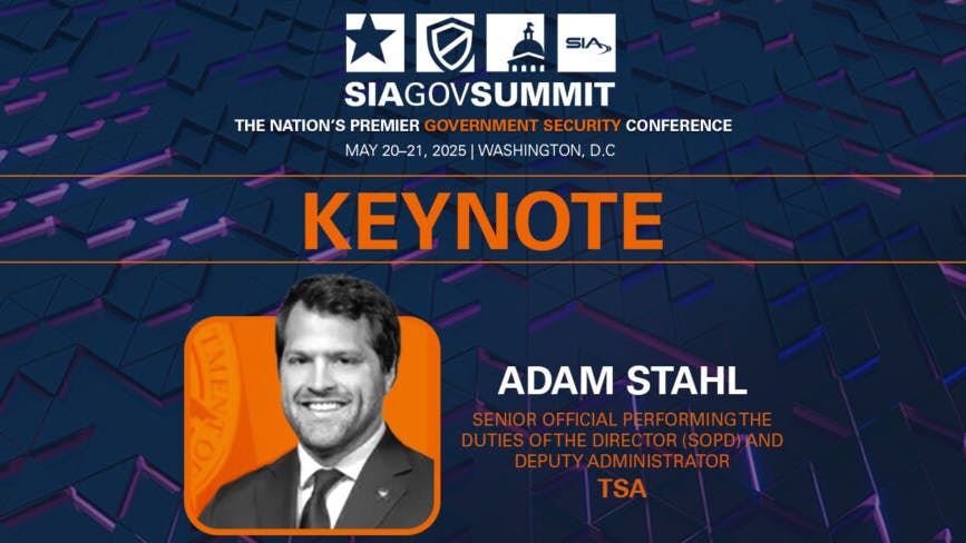 Security Industry Association announces keynote speaker for 2025 SIA GovSummit