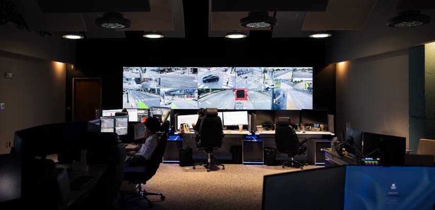 Operators monitor live traffic feeds inside Nashville&rsquo;s new Transportation Operations Center, which plays a central role in the city&rsquo;s modernization and infrastructure security efforts.