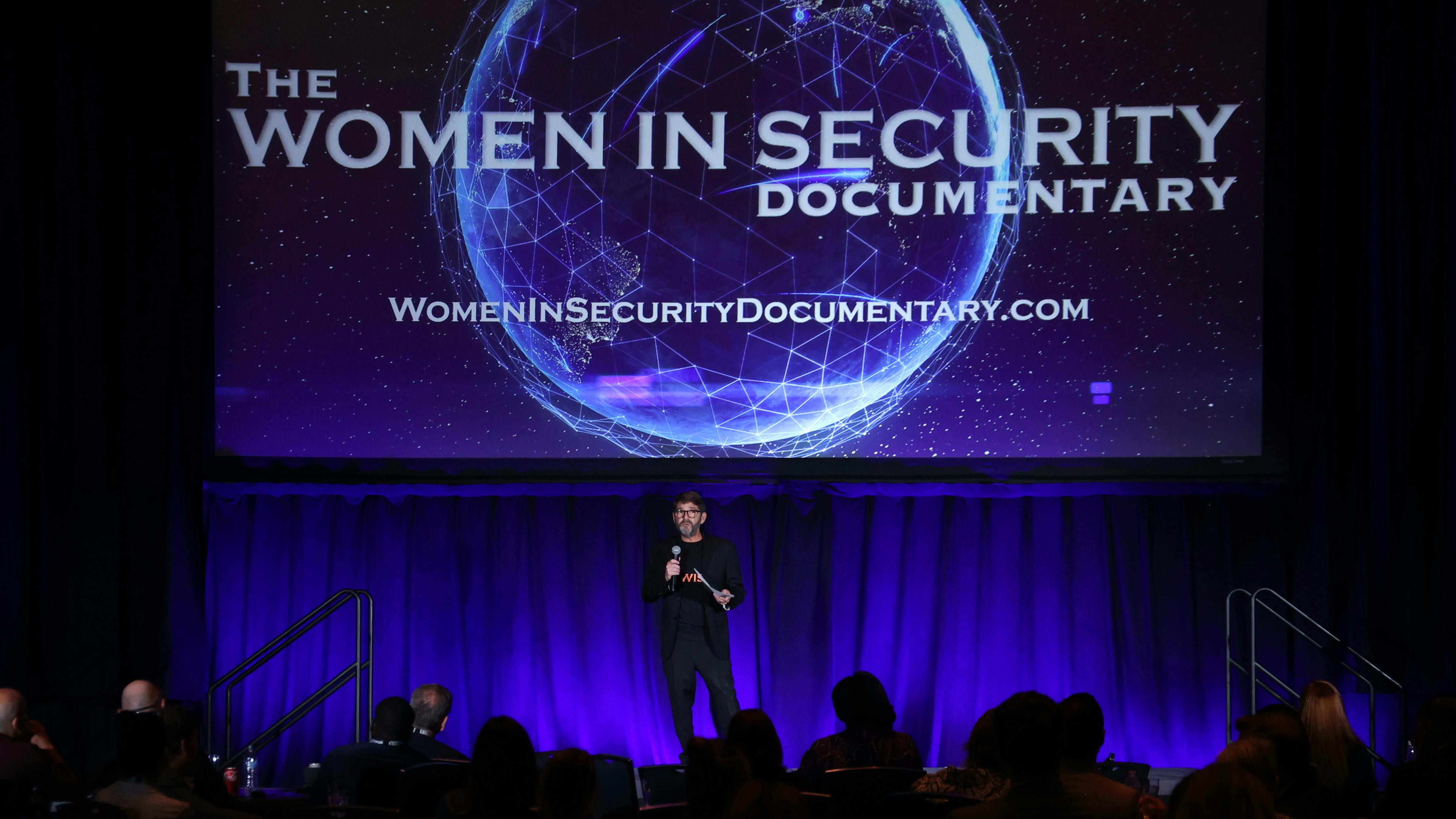 Executive producer Richard Ticho presented the world premiere of The WOMEN IN SECURITY Documentary at GSX 2025.