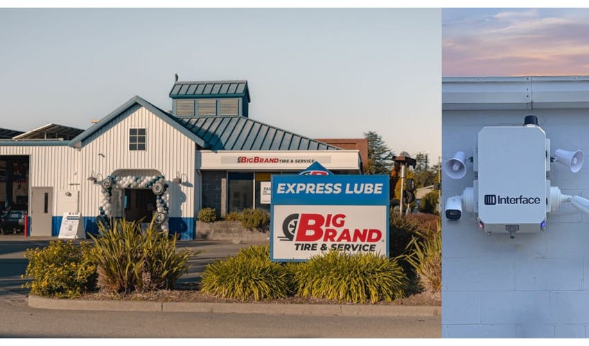 AI-enabled cameras and visible deterrents were deployed to monitor after-hours activity at a Big Brand Tire & Service location.