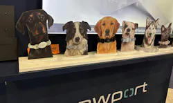 When a pet approaches a Pawport wearing a UWB-enabled collar, the door unlocks and opens. When a pet approaches a Pawport wearing a UWB-enabled collar, the door unlocks and opens.