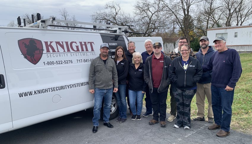 Knight Security Systems and Pye-Barker team members.