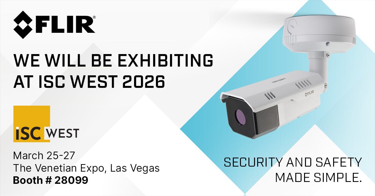 FLIR promotes its presence at ISC West 2026, highlighting intelligent security and safety technologies.