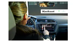 A driver uses a vehicle dashboard interface powered by CarPlay or Android Auto to lock or unlock a Kwikset smart lock before arriving home. A driver uses a vehicle dashboard interface powered by CarPlay or Android Auto to lock or unlock a Kwikset smart lock before arriving home.