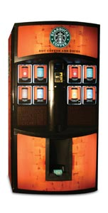 Prototype of the Starbucks hot drink vender.