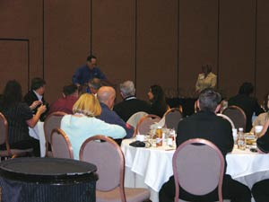 Elliot Maras welcomes attendees to the Readers&rsquo; Choice Awards Breakfast to honor outstanding industry members and top selling products in the vending channel.