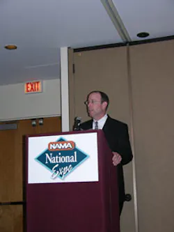 Ned Monroe of NAMA tells operators they will have to post nutritional information at point of sale in the next three years. Ned Monroe of NAMA tells operators they will have to post nutritional information at point of sale in the next three years.