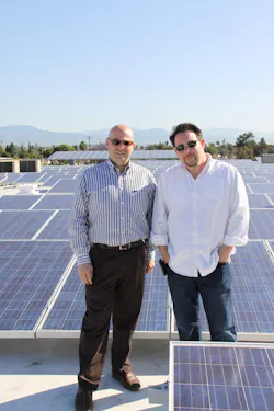 Brothers Matthew, left, and Ryan Marsh recently completed one of the largest private solar energy installations in Southern California at their Bell Gardens, Calif. headquarters. Brothers Matthew, left, and Ryan Marsh recently completed one of the largest private solar energy installations in Southern California at their Bell Gardens, Calif. headquarters.