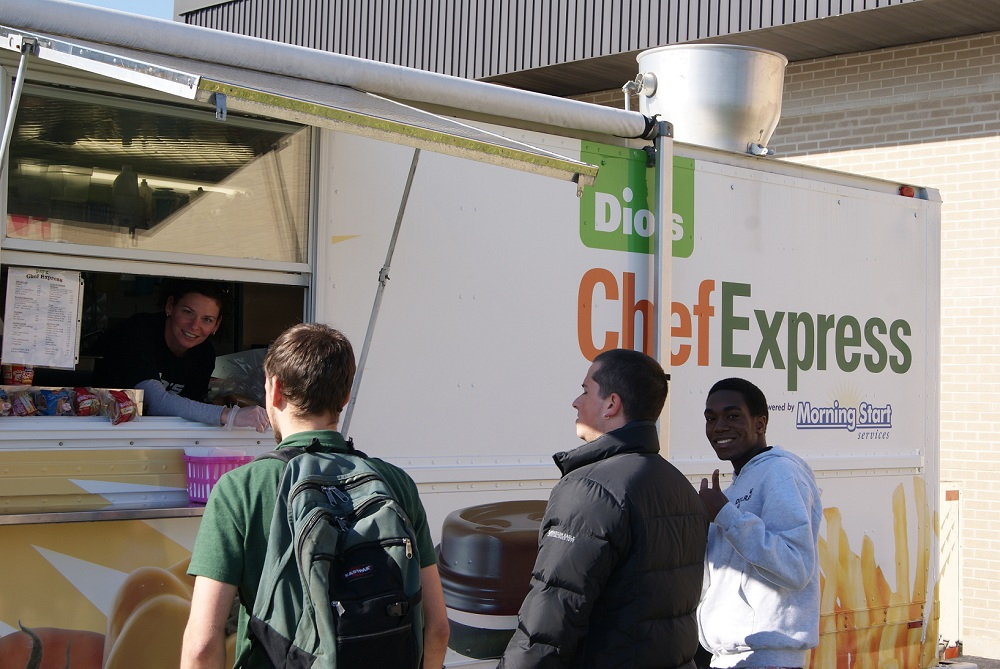 The Dio's Chef Express serves students at a technical school in Moorestown, N.J.