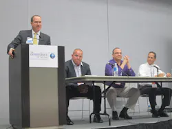 On Wednesday, April 22, NAMA Senior Vice President of Government Affairs Eric Dell hosted a panel discussion on the current issues impacting micro markets. Dell was then joined by panelists Chuck Walton of Ace Vending located in Arizona, Ron Urbano of Aramark located in Ohio and Chip English of Continental Vending located in California. On Wednesday, April 22, NAMA Senior Vice President of Government Affairs Eric Dell hosted a panel discussion on the current issues impacting micro markets. Dell was then joined by panelists Chuck Walton of Ace Vending located in Arizona, Ron Urbano of Aramark located in Ohio and Chip English of Continental Vending located in California.