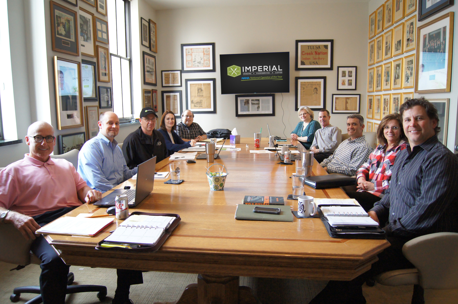 A strong team helps Imperial succeed, including John Slaughter, front left; Keith Kosty; Craig Hunt; Angie McAfee; Craige Johnston; Melissa Bendabout; Frank Field; Lance Whorton; Julie McBride; and Michael Dry.