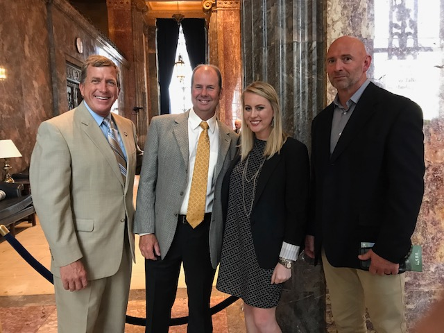 Sen. Michael Walsworth; Jimmy Wilmore, Wilmore Snacks; Meagan Wilmore, Wilmore Snacks; and Kevin Robinson, Silman Wholesale