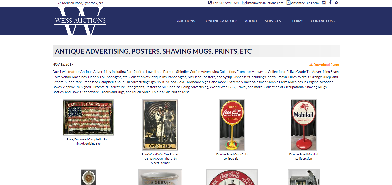 shindler family auction 5a0c6aec23d45