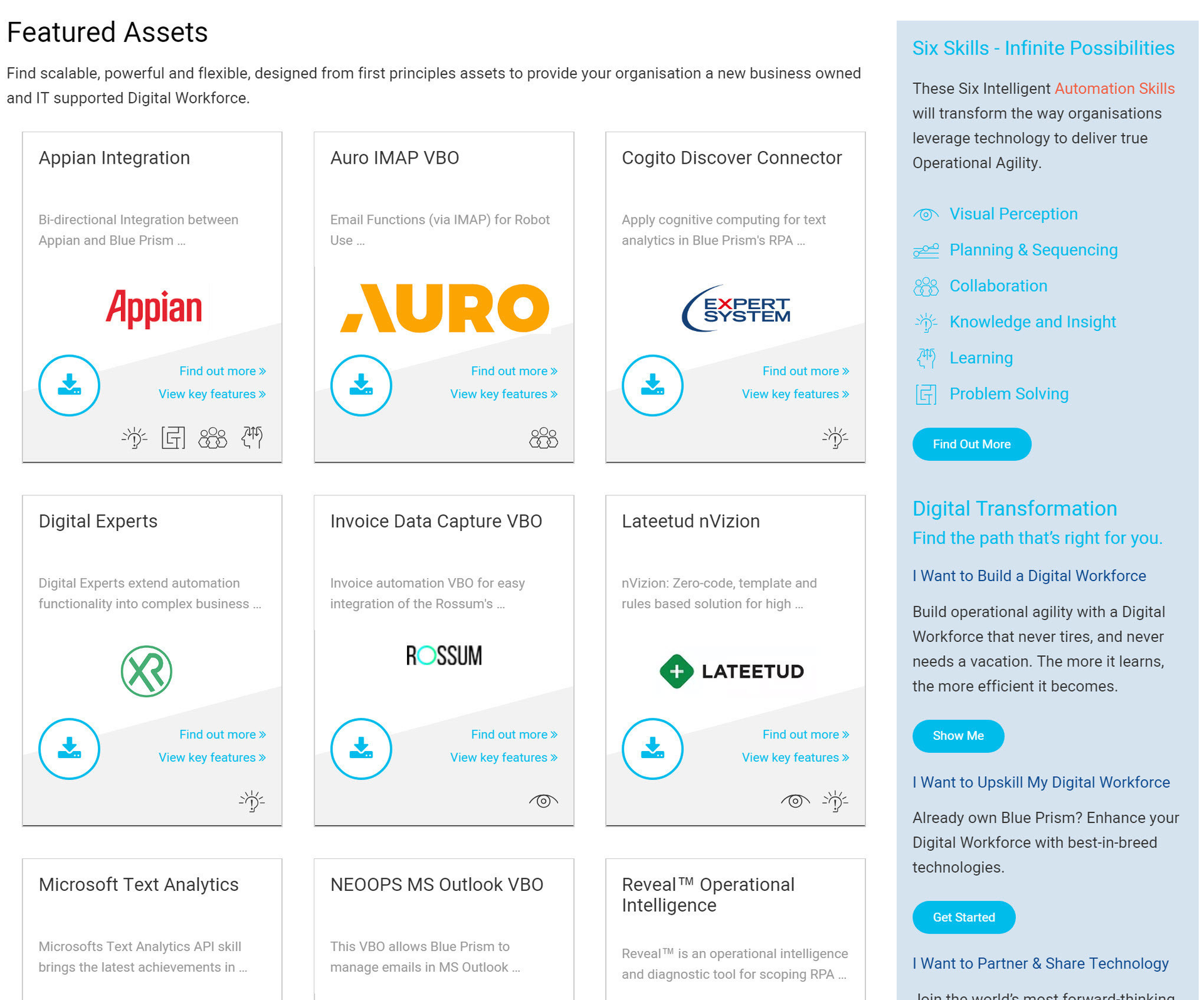 The Blue Prism Digital Exchange gives customers a one-stop shop and direct access to artificial intelligence (AI), cognitive and disruptive technologies, helping deliver intelligent automation capabilities with just a few clicks of a mouse.