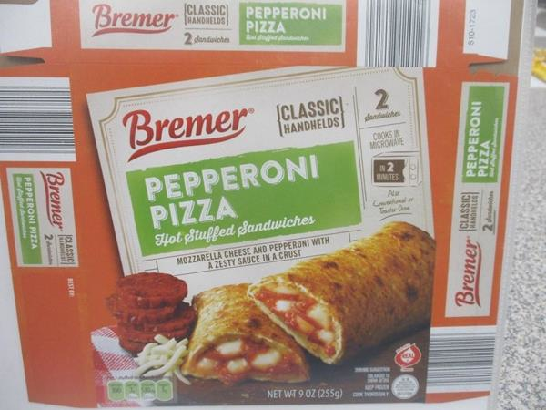 Bremer Classic Pepperoni Pizza Hot Stuffed Sandwich