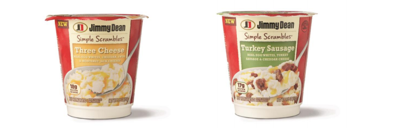 Tyson Foodservice has introduced two new flavors to its Jimmy Dean Simple Scrambles&circledR; product line&mdash;Three Cheese with Egg Whites and Turkey Sausage with Egg Whites.
