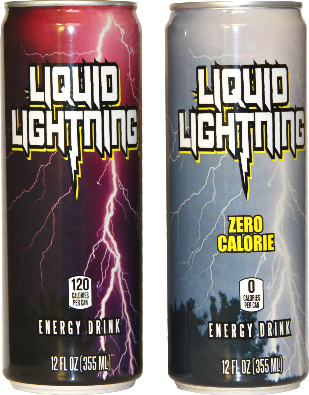 Liquid Lightning and Liquid Lightning Zero Calorie, from Push Beverages