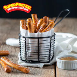 SUPERPRETZEL® Soft Pretzel Fries are the newest addition to the SUPERPRETZEL brand within the foodservice segment. SUPERPRETZEL® Soft Pretzel Fries are the newest addition to the SUPERPRETZEL brand within the foodservice segment.