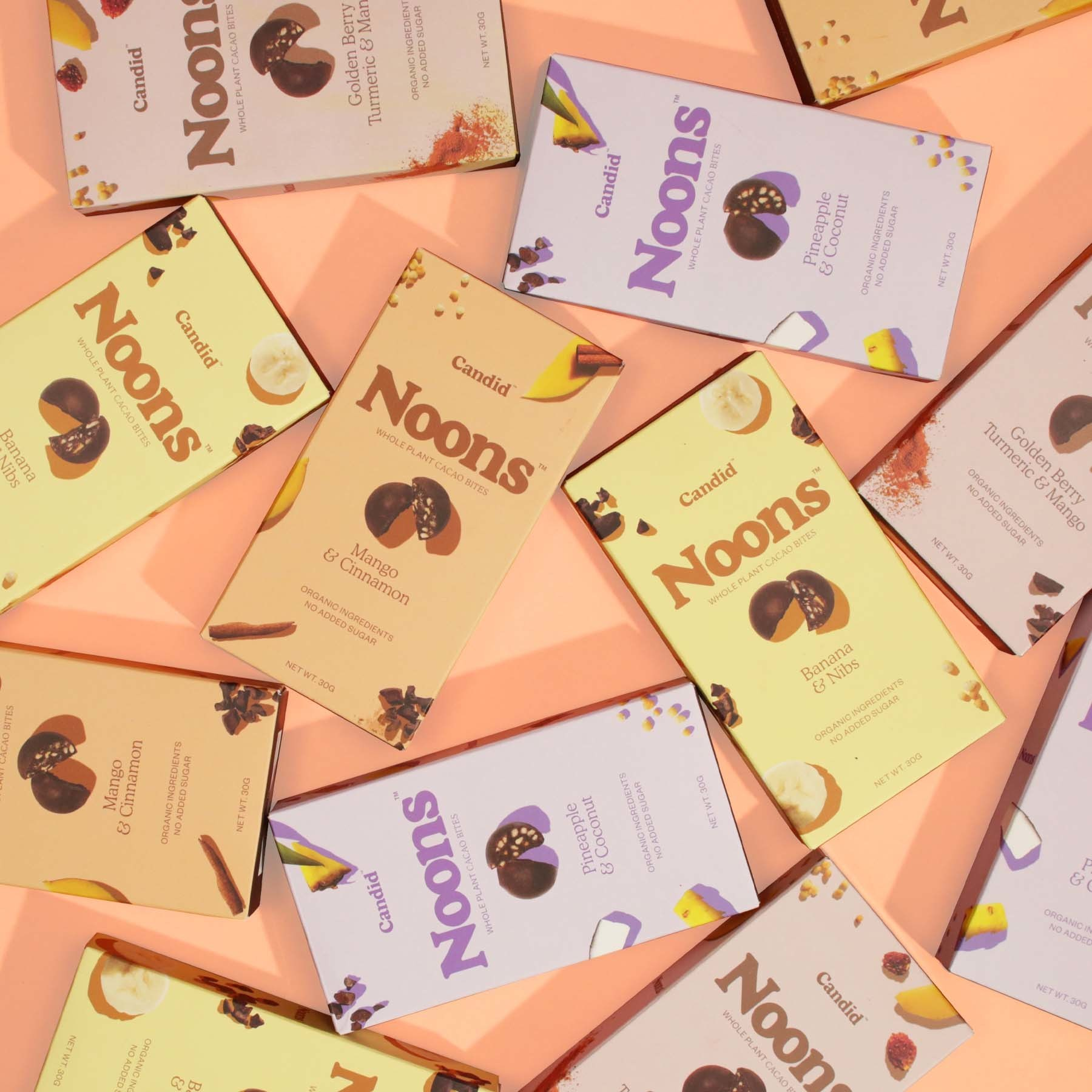 Candid, a pioneering snacking chocolate maker, is first to market in the U.S. with their whole-plant, lower-sugar chocolate product 'NOONS'.