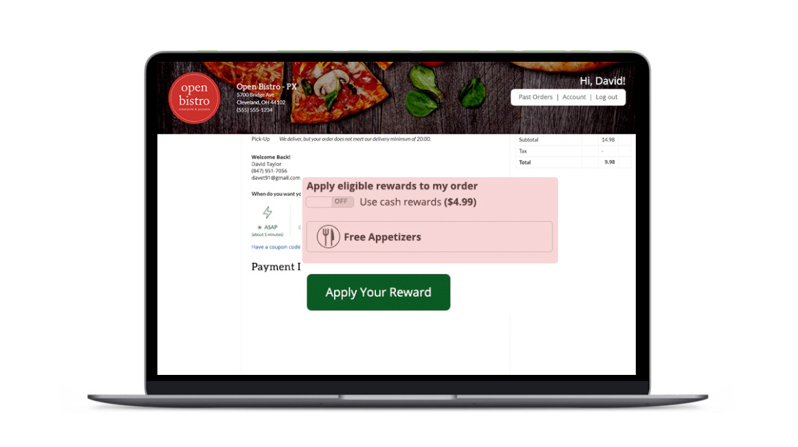 Paytronix Openbistro Loyatly 602c295b76954