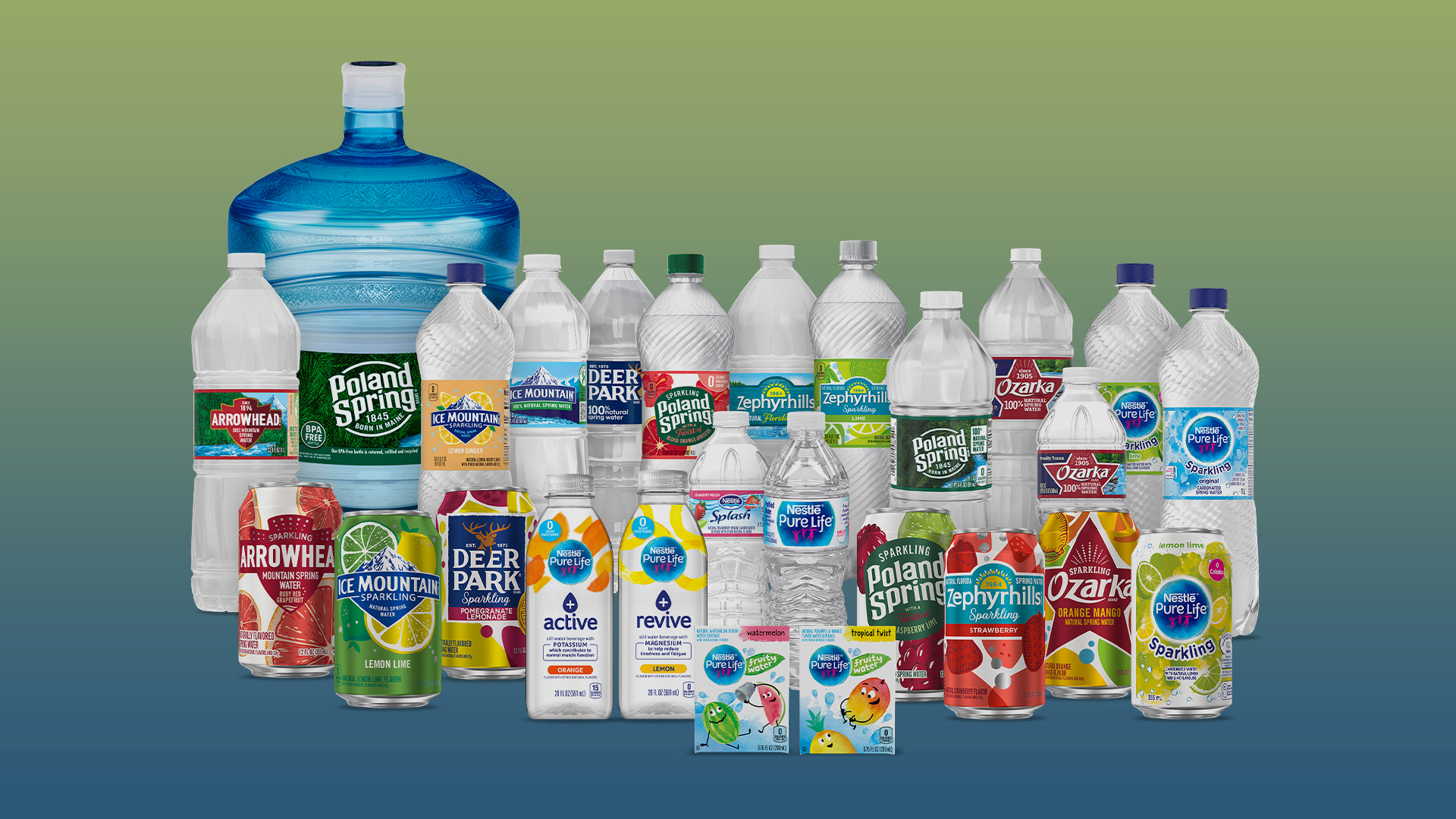 BlueTriton's packaged water brands include Poland Spring, Deer Park, Ozarka, Ice Mountain, Zephyrhills and Arrowhead, along with Pure Life and Splash, among others.