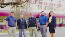 TV Coffee president Suzanne Boyer is pictured in front of company’s Boise, ID, headquarters with her managers (from left): Alan Baze, Greg Schreiter, Kelly Brown and Joel Myers. TV Coffee president Suzanne Boyer is pictured in front of company’s Boise, ID, headquarters with her managers (from left): Alan Baze, Greg Schreiter, Kelly Brown and Joel Myers.