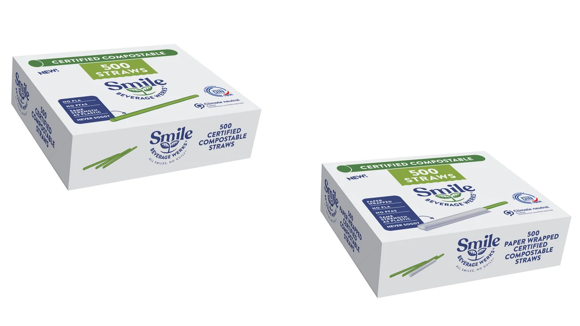 Smile Beverage Werks Compostable Straws 61eb43e527b86