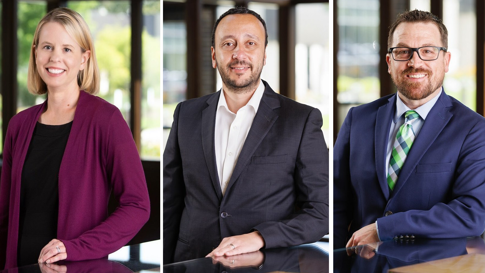 (Left to right): Erin Price, senior vice president of marketing; Mohamed Attia, vice president of strategic sourcing; and Brent Mann, vice president of food safety and quality.