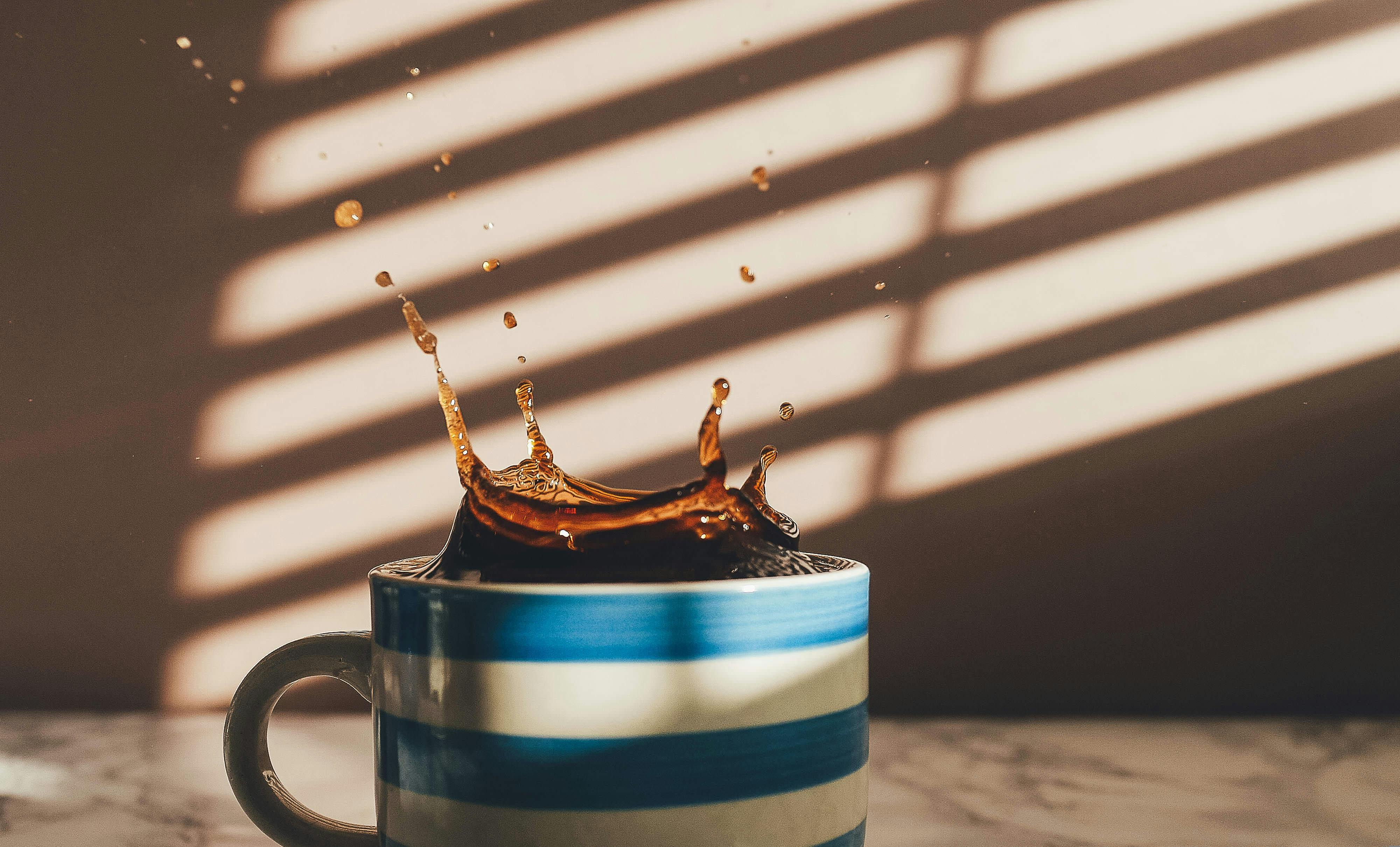 black coffee splash 1868462 by Annie Spratt via Pixabay