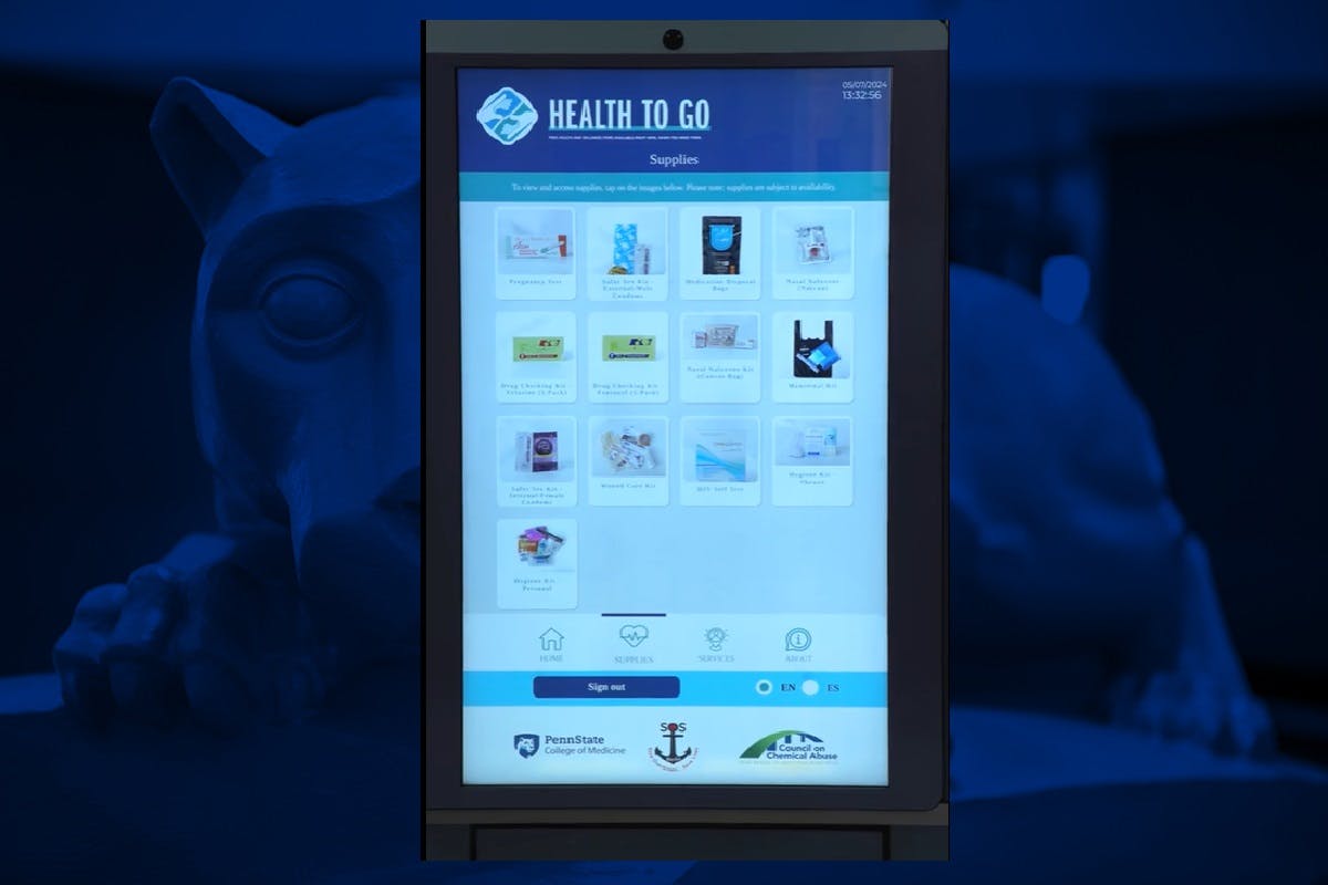 Penn State College of Medicine health and wellness vending machine