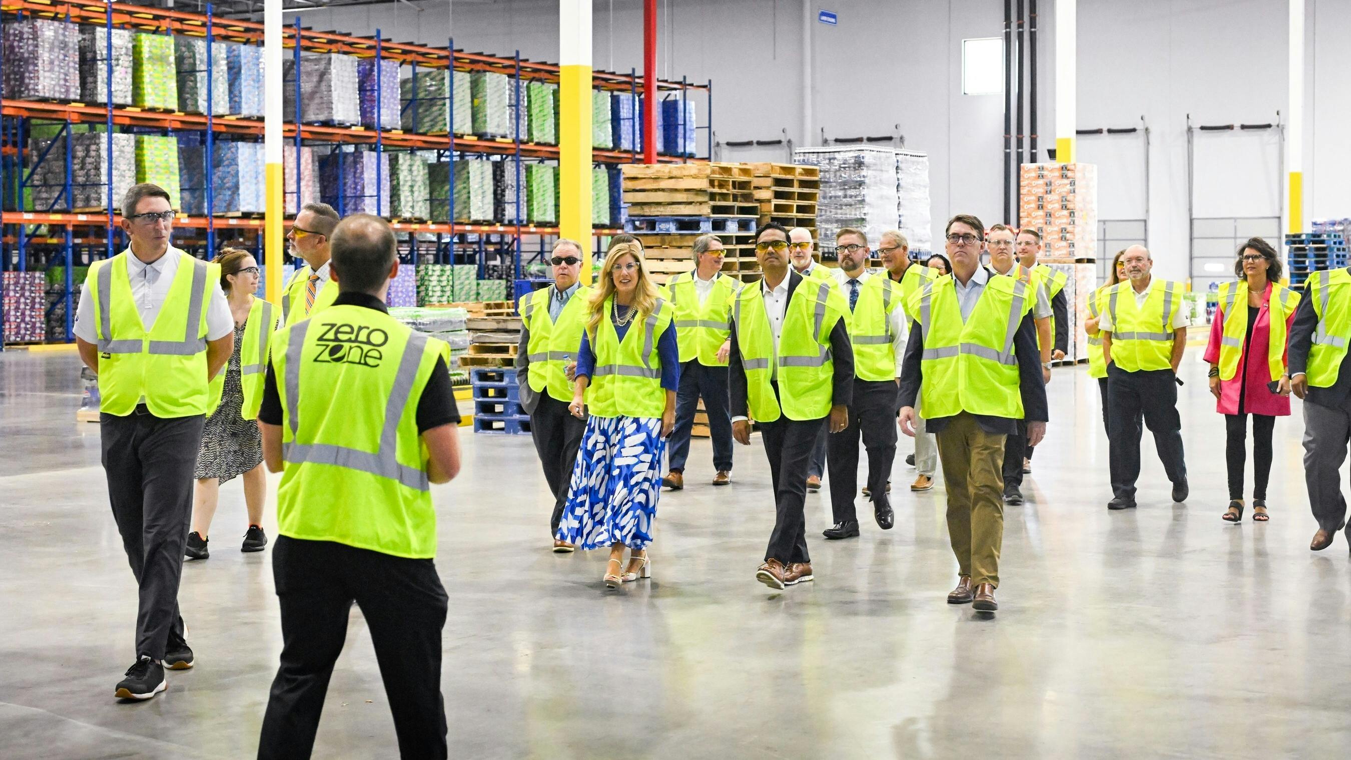 Local community and business leaders join a tour of PepsiCo Beverages North America&rsquo;s new distribution facility in Smyrna, Tenn.