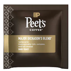 Peet’s single-cup coffee in a BPI-certified paper pod is available to the OCS space in two of the brand’s most popular blends: Major Dickason and Café Domingo. Peet’s single-cup coffee in a BPI-certified paper pod is available to the OCS space in two of the brand’s most popular blends: Major Dickason and Café Domingo.
