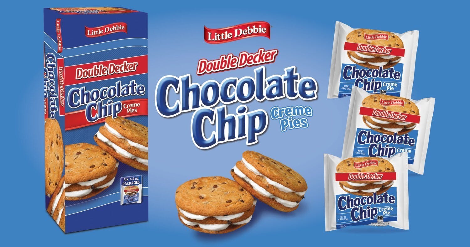 McKee Foods Little Debbie Double Decker Chocolate Chip Creme Pies