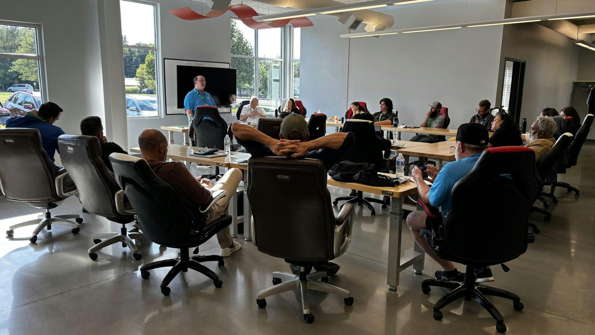 Patrick McGinty leading his team