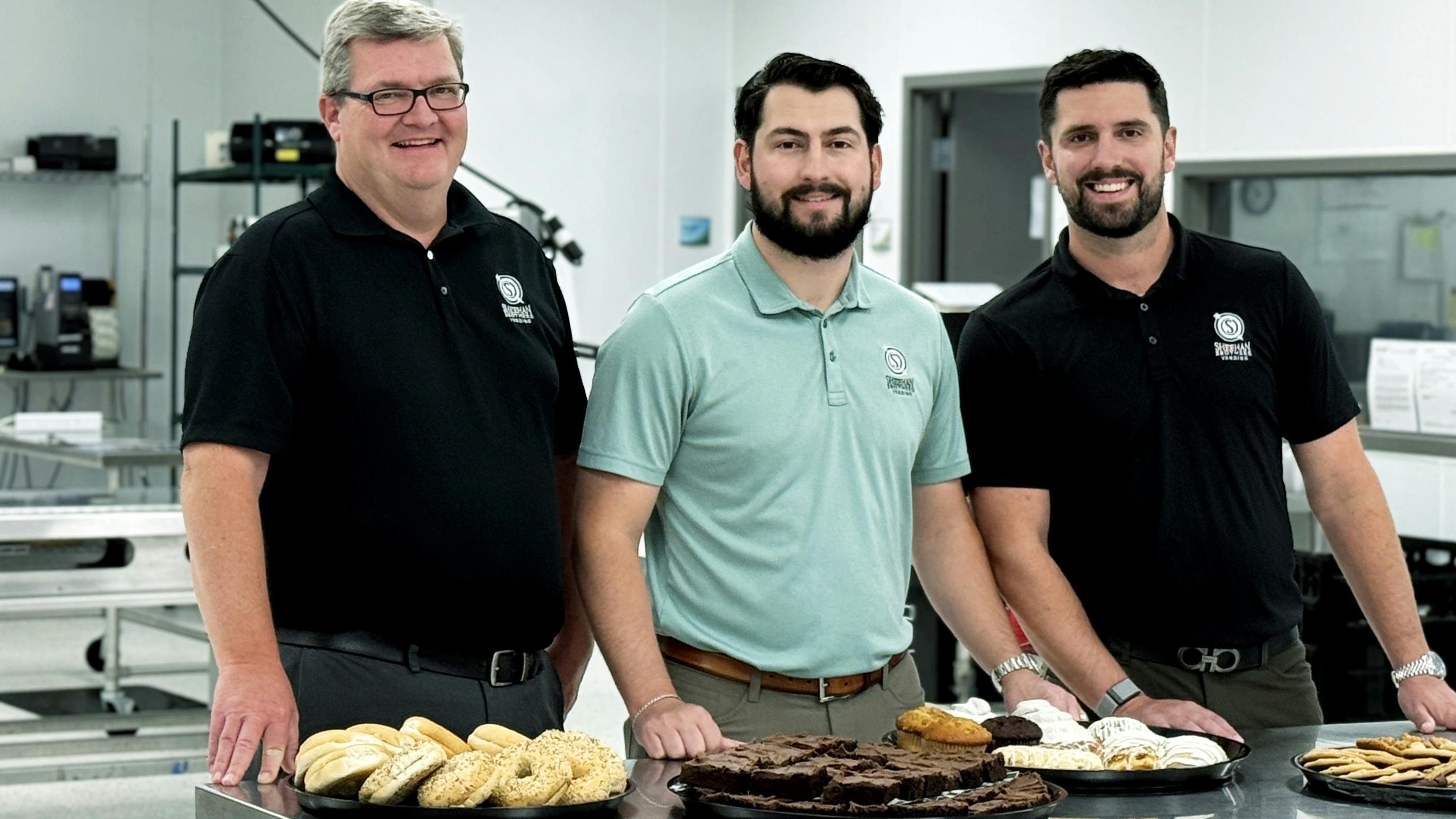 Matt Ryan, general manager, Michael Sheehan, vice president, and Patrick Sheehan, president, play key roles in the expansion at Sheehan Brothers Vending.