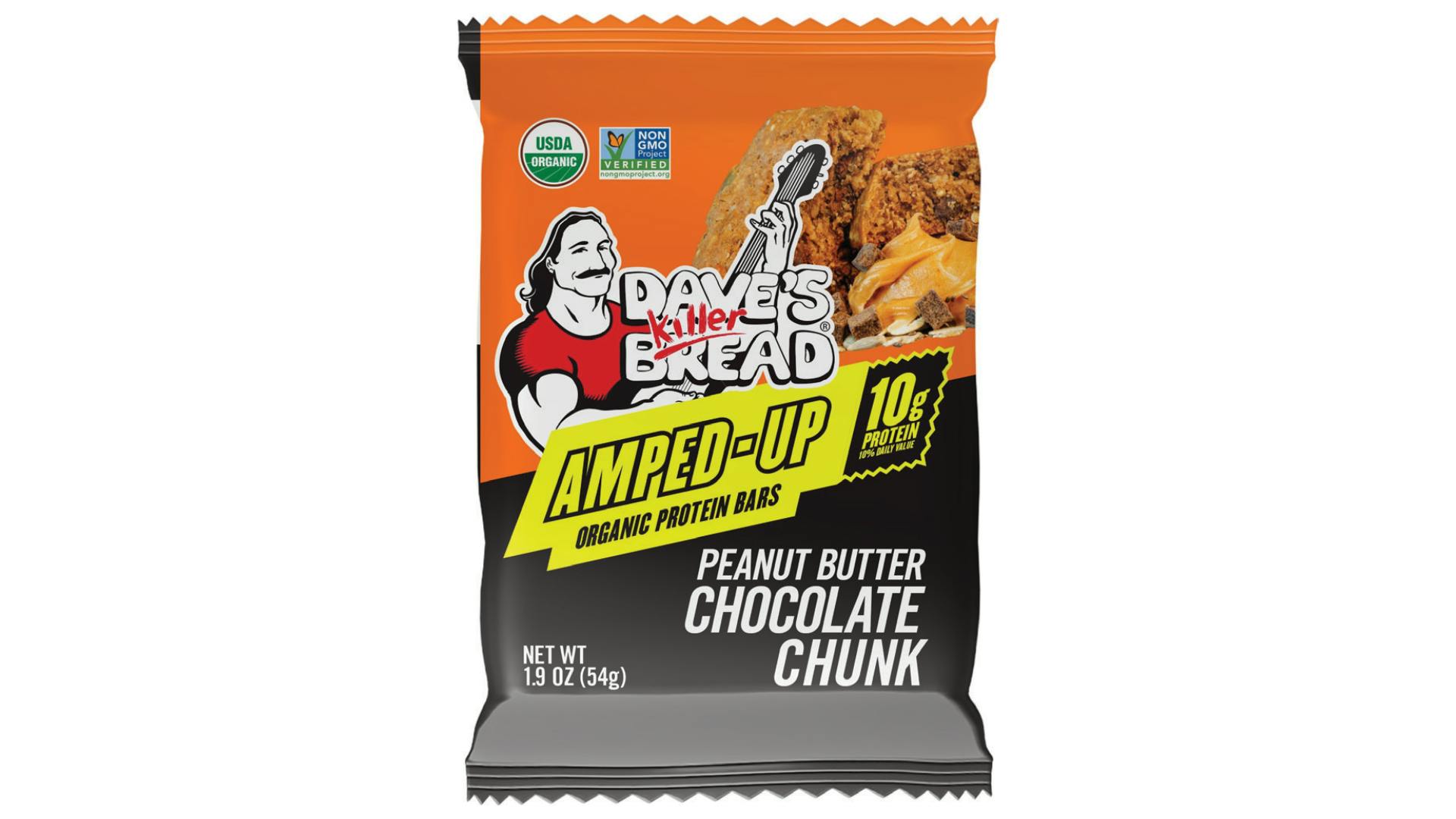 Dave&rsquo;s Killer Bread Amped Up Peanut Butter Chocolate Chunk Organic Protein Bar