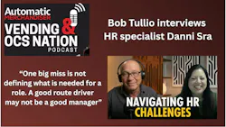 Danni Sra, advice on HR, Vending & OCS Nation, Bob Tullio Danni Sra, advice on HR, Vending & OCS Nation, Bob Tullio