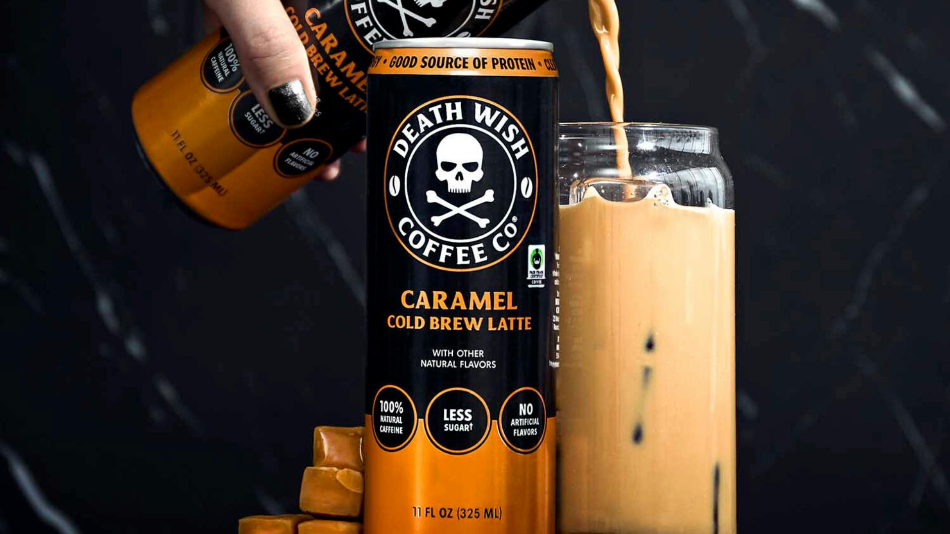 Death Wish Coffee Caramel Cold Brew Latte RTD