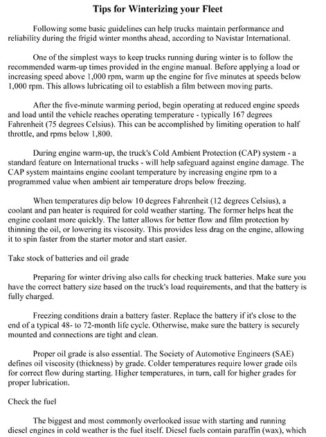 Fleet Winterization Tips 1