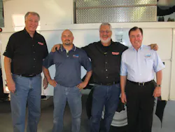 Pictured from left to right: Dave Bowman, Danny Graham (Onspot Regional Manager), Sam Memmolo, Pat Freyer (Onspot President ) Pictured from left to right: Dave Bowman, Danny Graham (Onspot Regional Manager), Sam Memmolo, Pat Freyer (Onspot President )