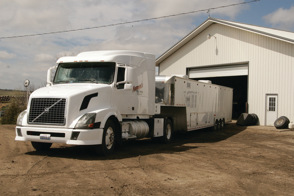The Volvo is comfortable and easily pulls the 40-foot trailer