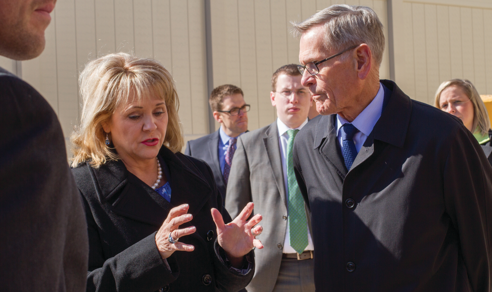 Governor Mary Fallin attending the opening of a CNG facility