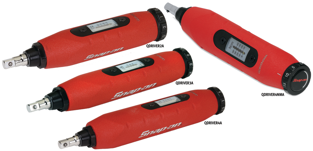1/4' drive adjustable torque screwdrivers with pin retention (Nos. QDRIVER2A, 3A, 4A and 4NMA)