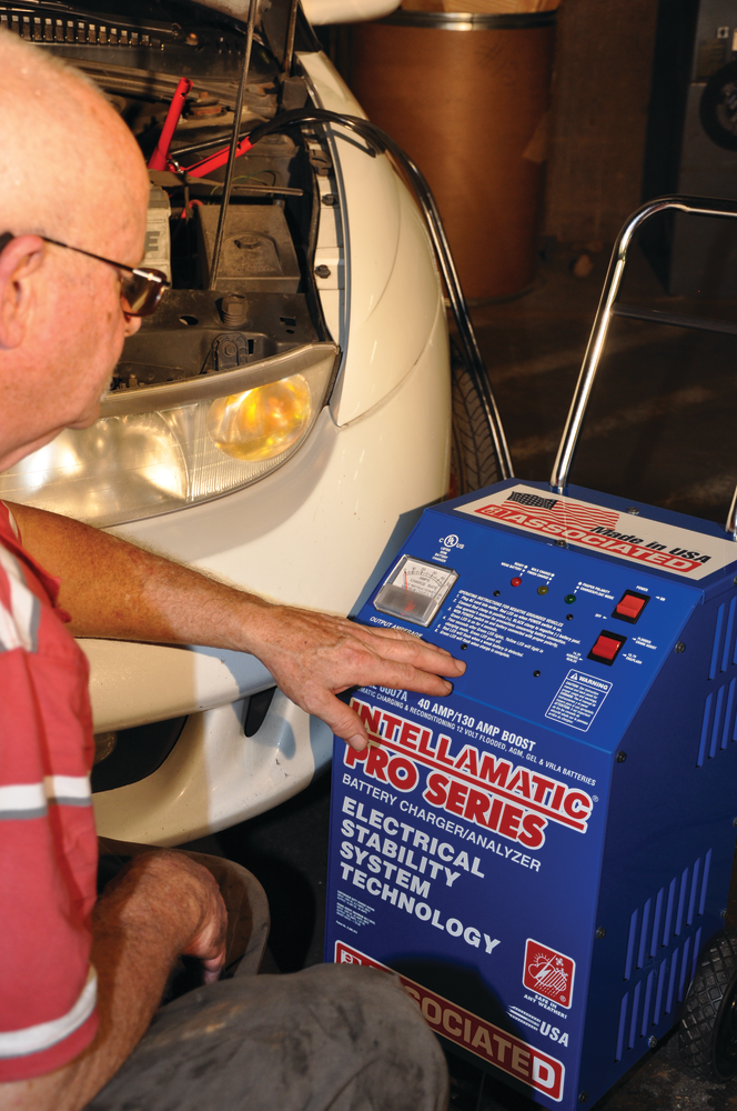 'Intelligent' battery chargers, such as the Associated Equipment Intellematic series chargers, are essential to correctly charge AGM and all other battery types saving money for both shop owners and their customers.