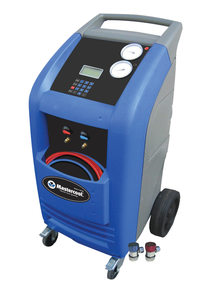 The Mastercool 69788-A RRR Machine comes SAE 2788 certified with two-year warranty.