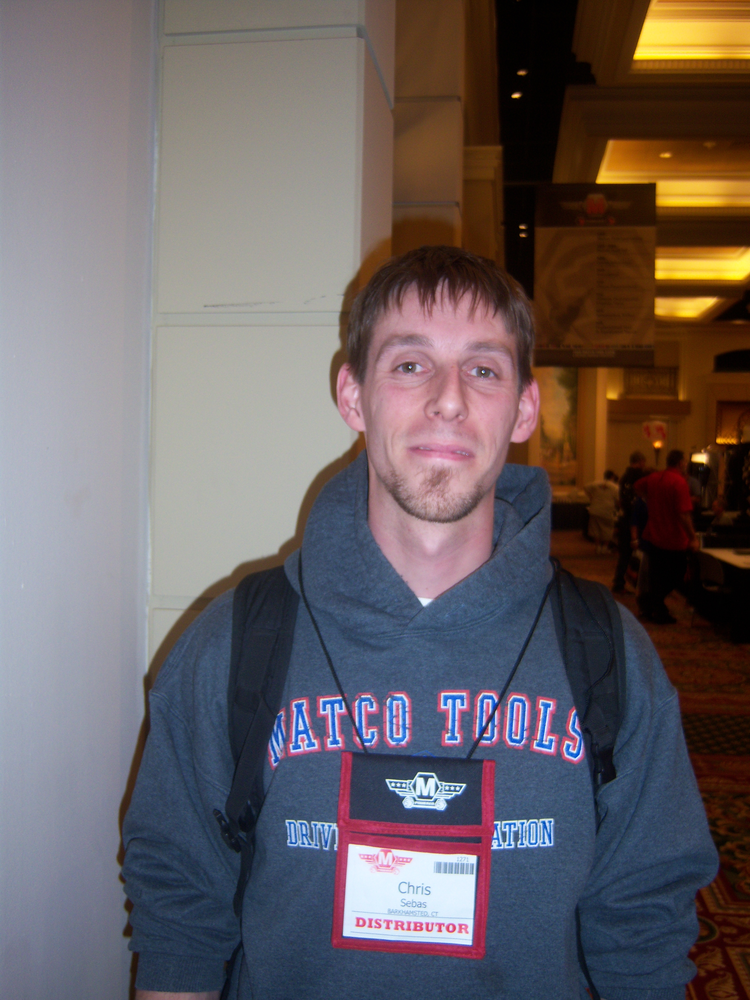 Chris Sebas of Barkhamsted, Conn. found the Matco Tools tool show invigorating.