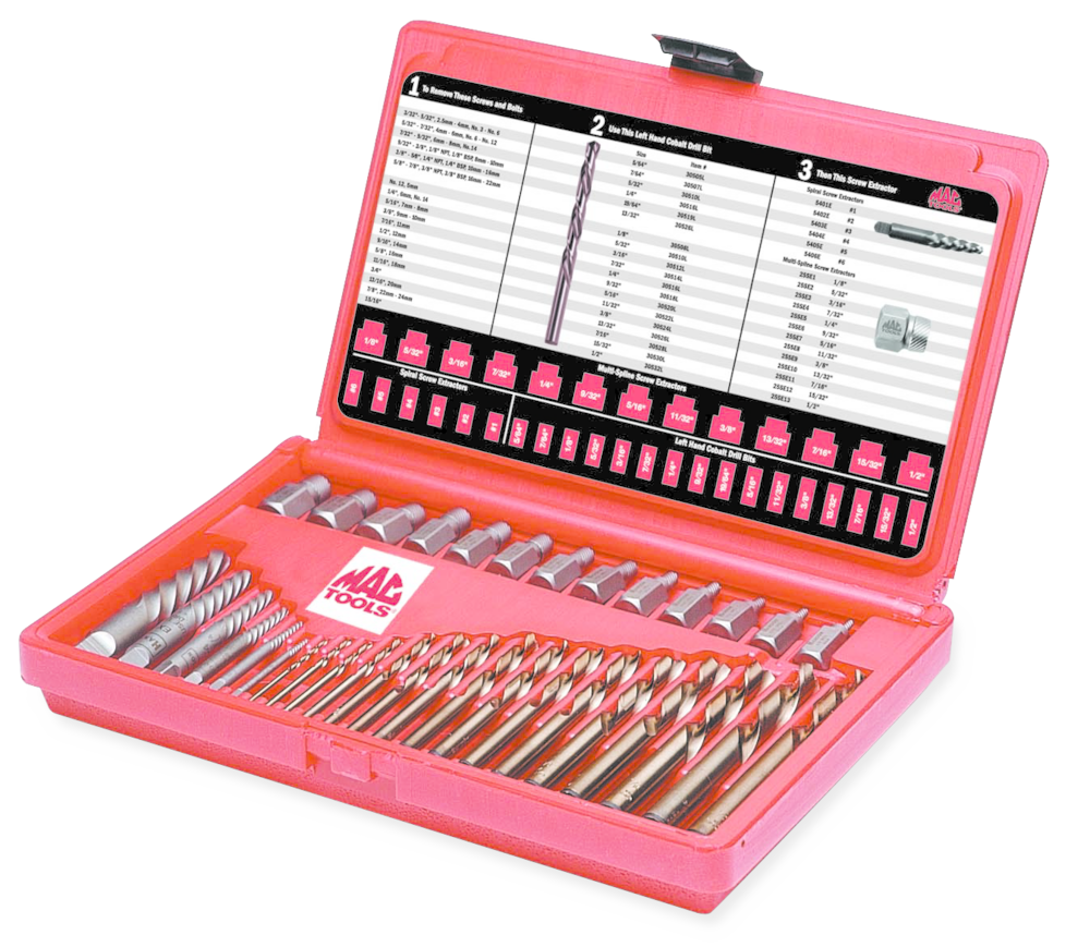 10) Mac Tools Cobalt drill 35-pc extractor set