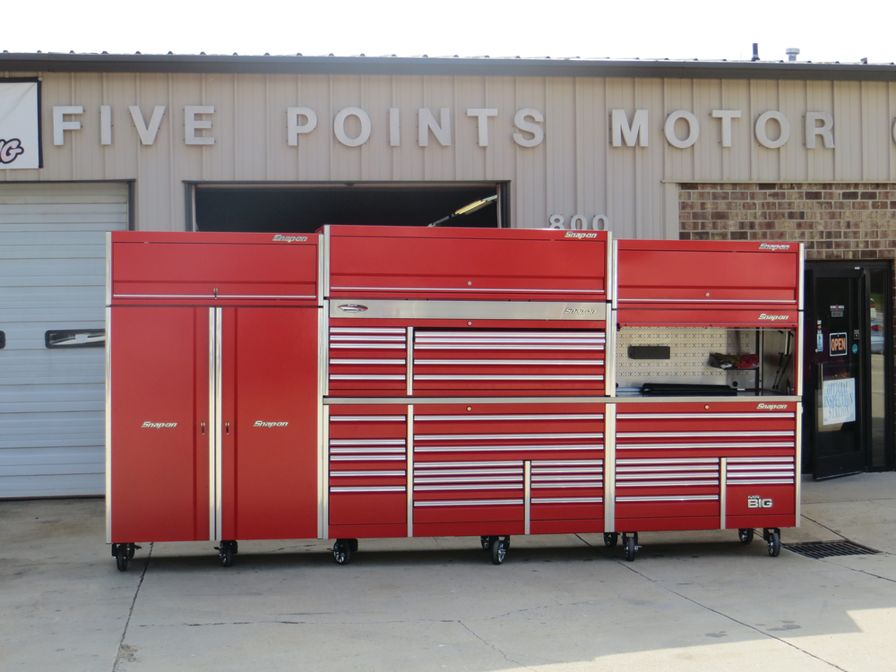 The toolbox literally dwarfs everything else in the shop, including vehicles.
