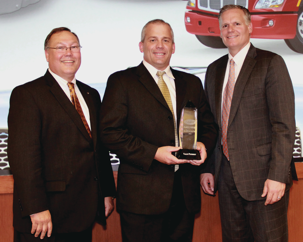 Valley Peterbilt's Dealer Principal David Morganson accepted the award.